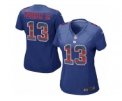 Women's Nike New York Giants #13 Odell Beckham Jr Limited Royal Blue Strobe NFL Jersey