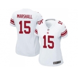 Women's Nike New York Giants #15 Brandon Marshall White Stitched NFL Elite Jersey