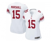 Women's Nike New York Giants #15 Brandon Marshall White Stitched NFL Elite Jersey