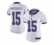 Women's Nike New York Giants #15 Brandon Marshall WhiteStitched NFL Limited Rush Jersey