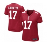 Women's Nike New York Giants #17 Kyle Lauletta Game Red Alternate NFL Jersey