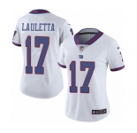 Women's Nike New York Giants #17 Kyle Lauletta Limited White Rush Vapor Untouchable NFL Jersey