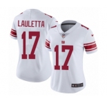Women's Nike New York Giants #17 Kyle Lauletta White Vapor Untouchable Limited Player NFL Jersey