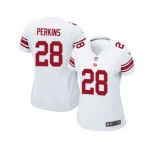 Women's Nike New York Giants #28 Paul Perkins Limited White NFL Jersey