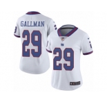 Women's Nike New York Giants #29 Wayne Gallman Limited White Rush NFL Jersey
