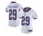 Women's Nike New York Giants #29 Wayne Gallman Limited White Rush NFL Jersey