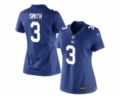 Women's Nike New York Giants #3 Geno Smith Limited Royal Blue Team Color NFL Jersey