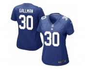 Women's Nike New York Giants #30 Wayne Gallman Game Royal Blue Team Color NFL Jersey