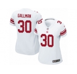 Women's Nike New York Giants #30 Wayne Gallman Game White NFL Jersey