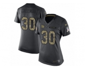 Women's Nike New York Giants #30 Wayne Gallman Limited Black 2016 Salute to Service NFL Jersey