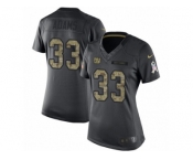 Women's Nike New York Giants #33 Andrew Adams Limited Black 2016 Salute to Service NFL Jersey