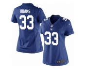 Women's Nike New York Giants #33 Andrew Adams Limited Royal Blue Team Color NFL Jersey