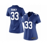 Women's Nike New York Giants #33 Bobby Rainey Limited Royal Blue Team Color NFL Jersey