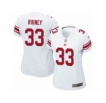 Women's Nike New York Giants #33 Bobby Rainey Limited White NFL Jersey