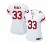 Women's Nike New York Giants #33 Bobby Rainey Limited White NFL Jersey