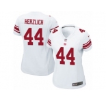 Women's Nike New York Giants #44 Mark Herzlich Game White NFL Jersey