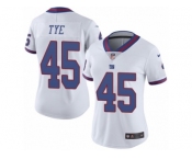 Women's Nike New York Giants #45 Will Tye Limited White Rush NFL Jersey
