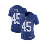 Women's Nike New York Giants #45 Will Tye Vapor Untouchable Limited Royal Blue Team Color NFL Jersey