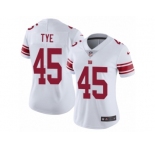 Women's Nike New York Giants #45 Will Tye Vapor Untouchable Limited White NFL Jersey