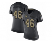 Women's Nike New York Giants #46 Will Johnson Limited Black 2016 Salute to Service NFL Jersey