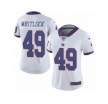 Women's Nike New York Giants #49 Nikita Whitlock Limited White Rush NFL Jersey