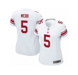 Women's Nike New York Giants #5 Davis Webb Limited White NFL Jersey