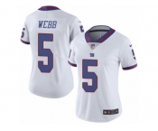 Women's Nike New York Giants #5 Davis Webb Limited White Rush NFL Jersey