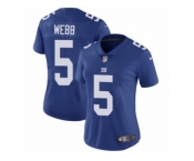 Women's Nike New York Giants #5 Davis Webb Vapor Untouchable Limited Royal Blue Team Color NFL Jersey