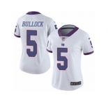 Women's Nike New York Giants #5 Randy Bullock Limited White Rush NFL Jersey