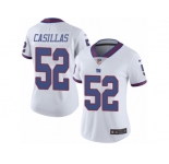 Women's Nike New York Giants #52 Jonathan Casillas Limited White Rush NFL Jersey