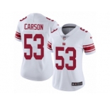 Women's Nike New York Giants #53 Harry Carson Vapor Untouchable Limited White NFL Jersey