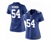 Women's Nike New York Giants #54 Olivier Vernon Limited Royal Blue Team Color NFL Jersey