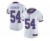 Women's Nike New York Giants #54 Olivier Vernon Limited White Rush NFL Jersey