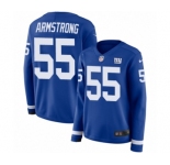 Women's Nike New York Giants #55 Ray-Ray Armstrong Limited Royal Blue Therma Long Sleeve NFL Jersey
