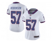 Women's Nike New York Giants #57 Keenan Robinson Limited White Rush NFL Jersey