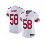Women's Nike New York Giants #58 Carl Banks Vapor Untouchable Limited White NFL Jersey