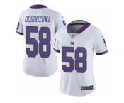Women's Nike New York Giants #58 Owa Odighizuwa Limited White Rush NFL Jersey