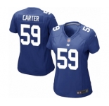 Women's Nike New York Giants #59 Lorenzo Carter Game Royal Blue Team Color NFL Jersey