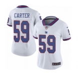 Women's Nike New York Giants #59 Lorenzo Carter Limited White Rush Vapor Untouchable NFL Jersey