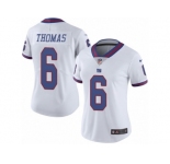 Women's Nike New York Giants #6 Logan Thomas Limited White Rush NFL Jersey