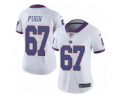 Women's Nike New York Giants #67 Justin Pugh Limited White Rush NFL Jersey