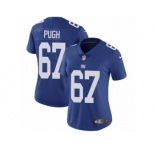 Women's Nike New York Giants #67 Justin Pugh Vapor Untouchable Limited Royal Blue Team Color NFL Jersey