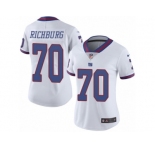 Women's Nike New York Giants #70 Weston Richburg Limited White Rush NFL Jersey