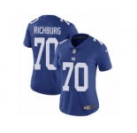 Women's Nike New York Giants #70 Weston Richburg Vapor Untouchable Limited Royal Blue Team Color NFL Jersey