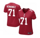 Women's Nike New York Giants #71 Will Hernandez Game Red Alternate NFL Jersey