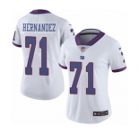 Women's Nike New York Giants #71 Will Hernandez Limited White Rush Vapor Untouchable NFL Jersey