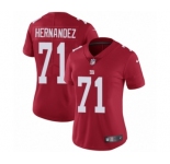 Women's Nike New York Giants #71 Will Hernandez Red Alternate Vapor Untouchable Elite Player NFL Jersey