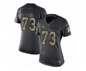 Women's Nike New York Giants #73 Marshall Newhouse Limited Black 2016 Salute to Service NFL Jersey