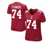 Women's Nike New York Giants #74 Ereck Flowers Game Red Alternate NFL Jersey