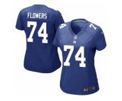 Women's Nike New York Giants #74 Ereck Flowers Game Royal Blue Team Color NFL Jersey